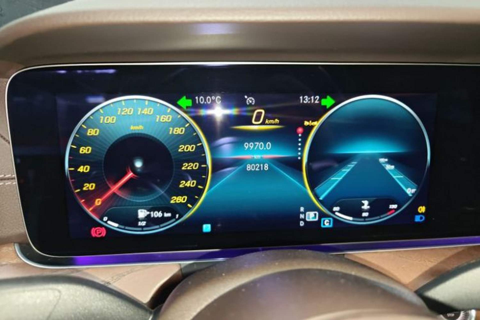 Used Mercedes-Benz E-Class 2023 E 300 L Luxury Model Odometer Close Up