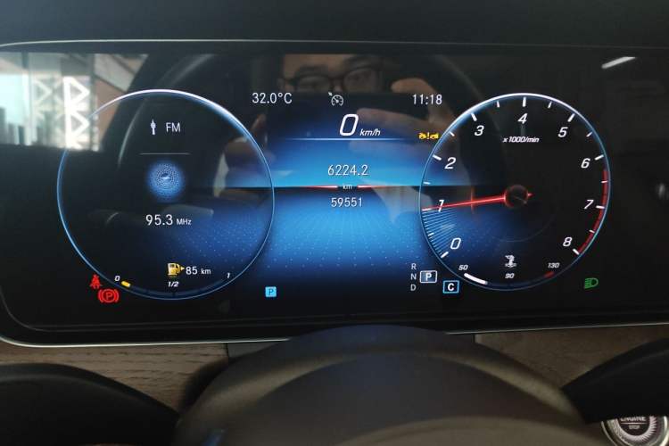 Used Mercedes-Benz E-Class 2023 E 300 L Luxury Model Odometer Close Up