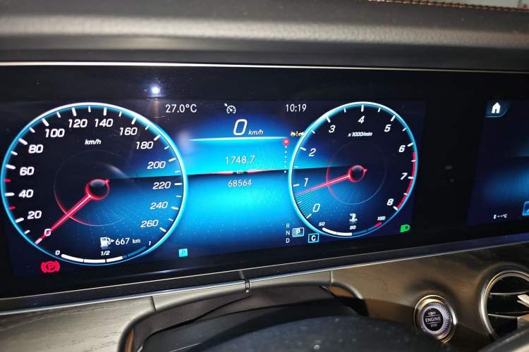 Used Mercedes-Benz E-Class 2023 E 300 L Sporty and Stylish Model Odometer Close Up