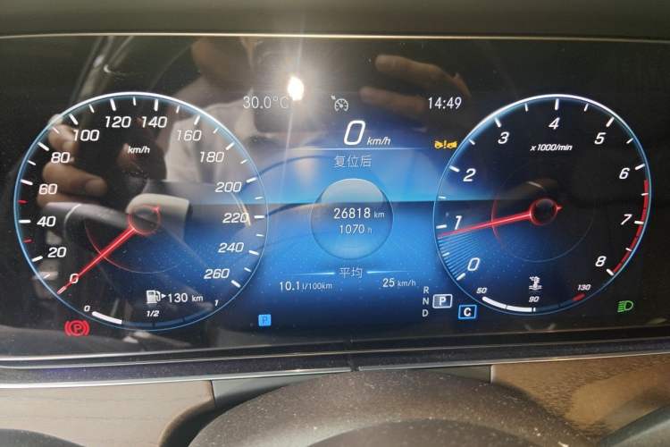 Used Mercedes-Benz E-Class 2023 E 300 L Luxury Model Odometer Close Up