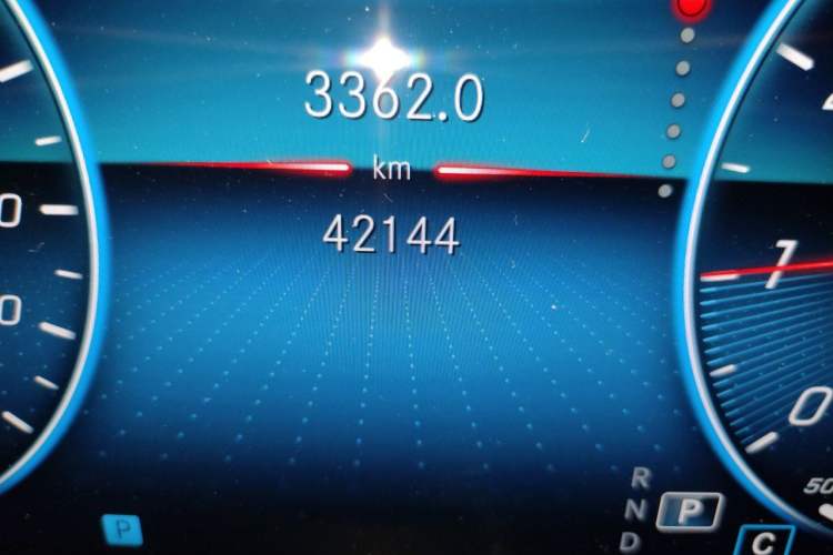 Used Mercedes-Benz E-Class 2023 E 300 L Luxury Model Odometer Close Up