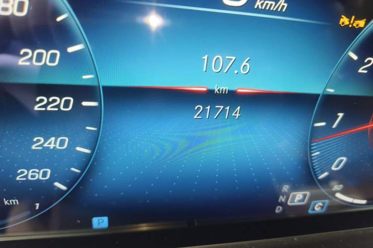 Used Mercedes-Benz E-Class 2023 E 300 L Stylish Model Odometer Close Up