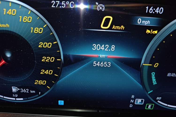 Used Mercedes-Benz E-Class 2023 E 300 L Stylish Model Odometer Close Up