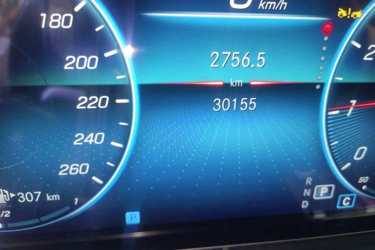 Used Mercedes-Benz E-Class 2023 E 300 L Stylish Model Odometer Close Up