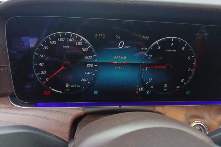 Used Mercedes-Benz E-Class 2023 E 300 L Luxury Model Odometer Close Up