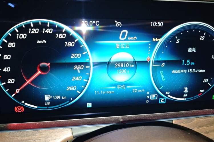 Used Mercedes-Benz E-Class 2023 Facelift E 260 L Odometer Close Up