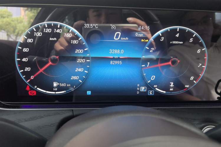 Used Mercedes-Benz E-Class 2023 Updated E 300 L Luxury Edition Odometer Close Up
