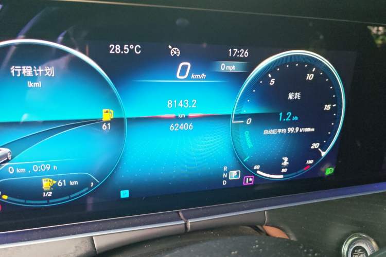 Used Mercedes-Benz E-Class 2023 E 300 L Sporty and Stylish Model Odometer Close Up