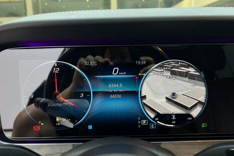 Used Mercedes-Benz E-Class 2023 E 300 L Luxury Model Odometer Close Up