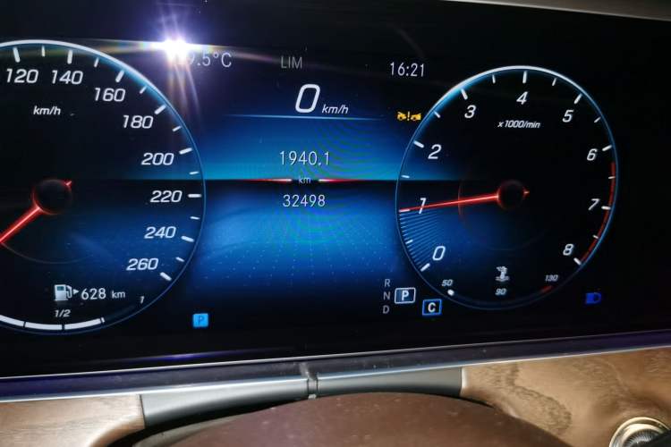 Used Mercedes-Benz E-Class 2023 E 300 L Stylish Model Odometer Close Up
