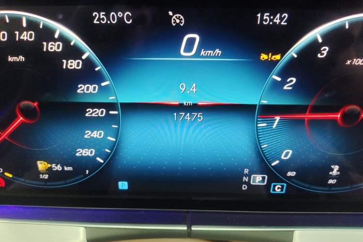 Used Mercedes-Benz E-Class 2023-Year Restyled E 260 Coupe Odometer Close Up