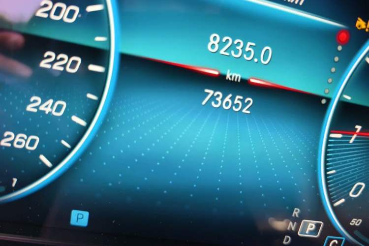 Used Mercedes-Benz E-Class 2023 E 300 Stylish Sports Edition Odometer Close Up