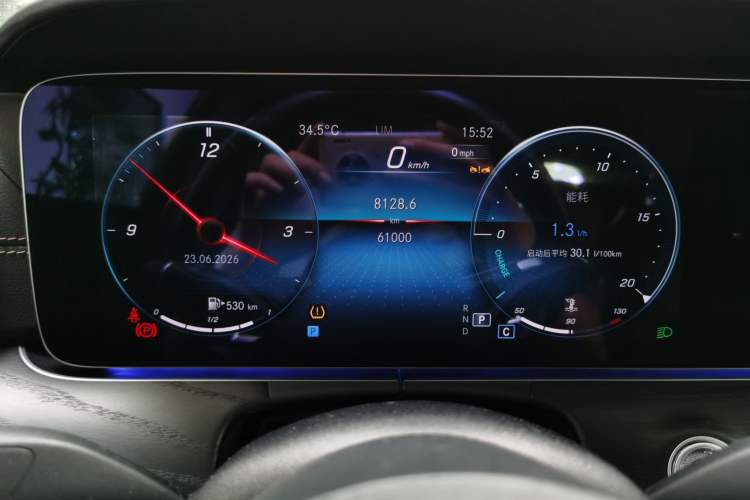 Used Mercedes-Benz E-Class 2023 E 300 L Sport Luxury Edition Odometer Close Up