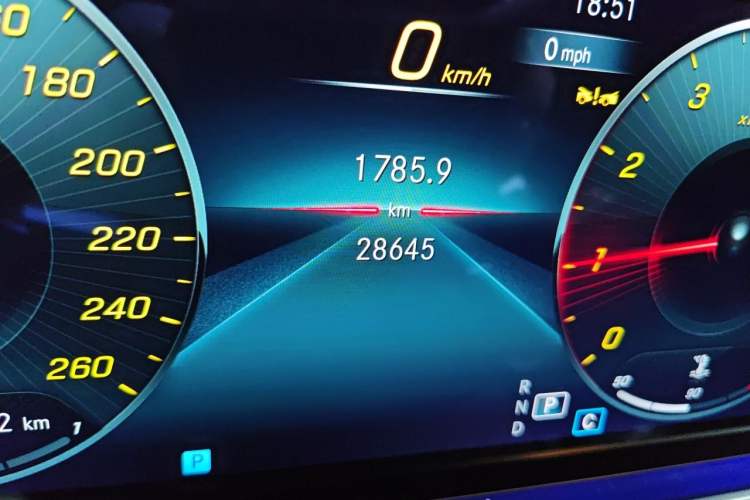 Used Mercedes-Benz E-Class 2023 E 260 Stylish Sports Edition Odometer Close Up