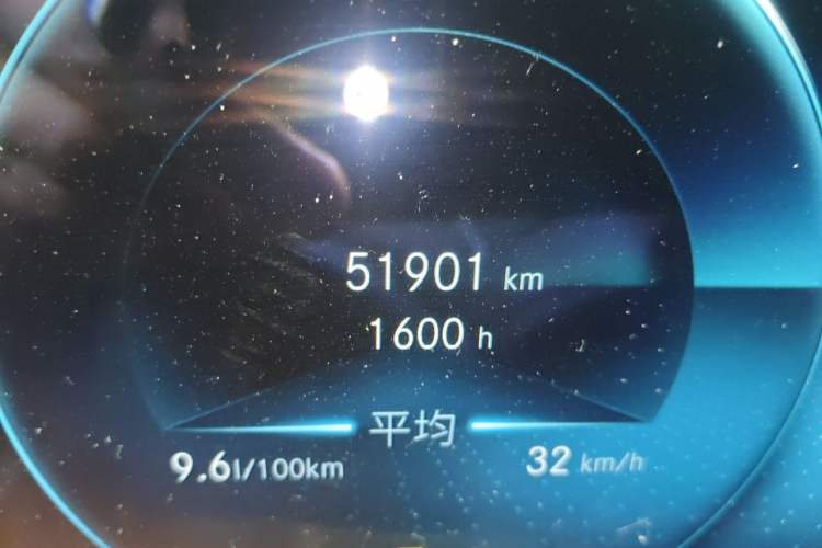 Used Mercedes-Benz E-Class 2023 E 300 L Luxury Model Odometer Close Up