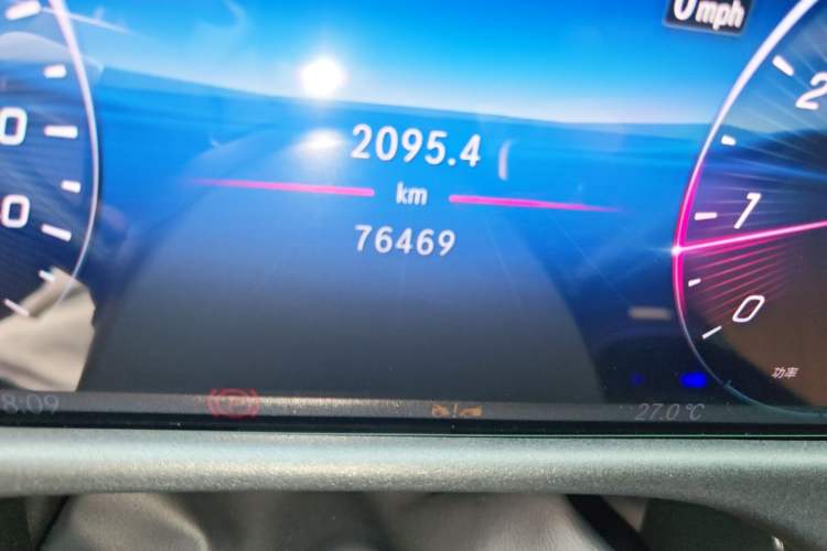 Used Mercedes-Benz E-Class 2024 E 300 L Stylish Model Odometer Close Up