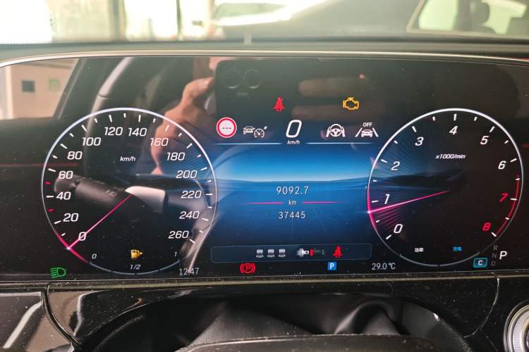 Used Mercedes-Benz E-Class 2024 E 300 L Luxury Model Odometer Close Up