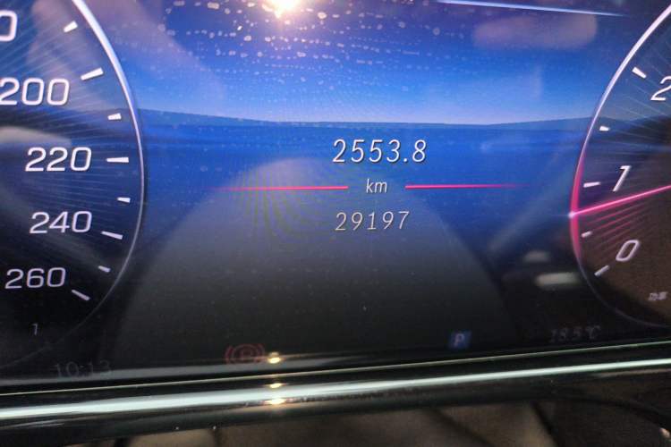 Used Mercedes-Benz E-Class 2024 E 300 L Luxury Model Odometer Close Up