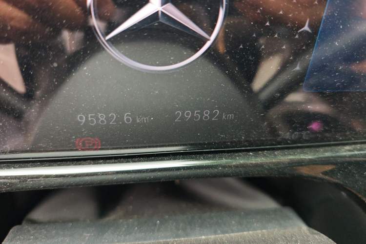 Used Mercedes-Benz E-Class 2024 E 300 L Luxury Model Odometer Close Up