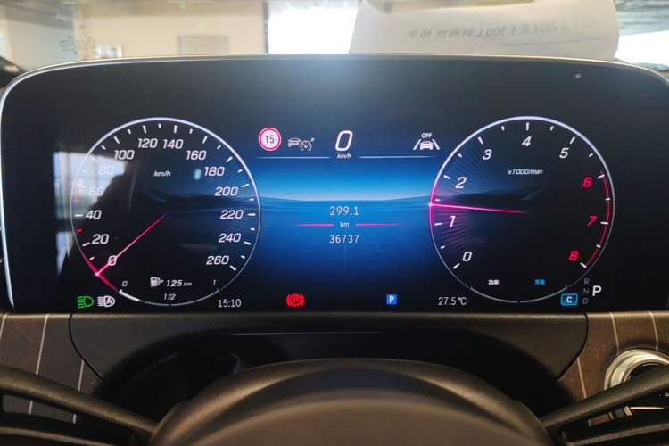 Used Mercedes-Benz E-Class 2024 E 300 L Stylish Model Odometer Close Up