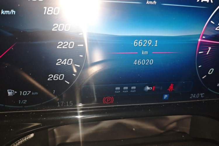 Used Mercedes-Benz E-Class 2024 E 300 L Luxury Model Odometer Close Up