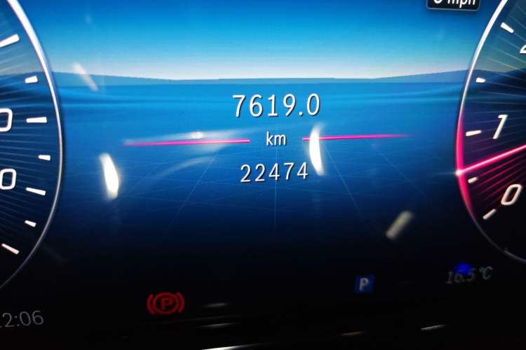 Used Mercedes-Benz E-Class 2024 E 300 L Luxury Model Odometer Close Up