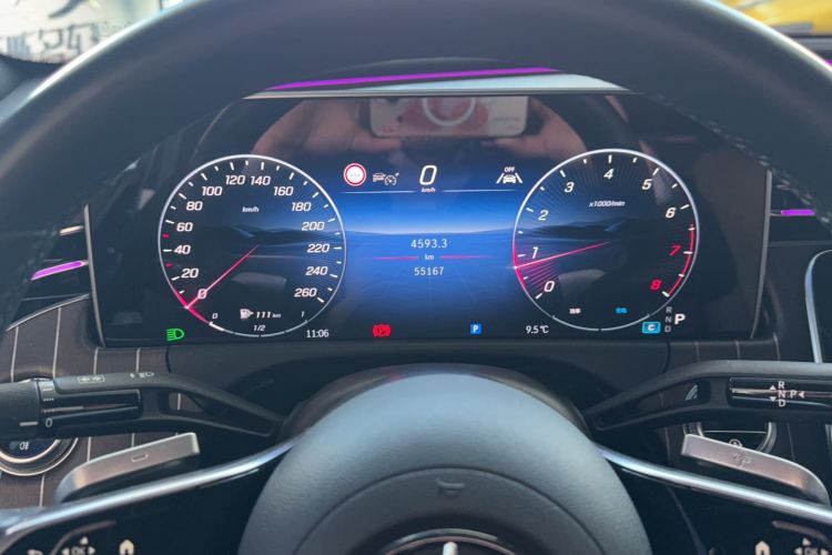 Used Mercedes-Benz E-Class 2024 E 300 L Stylish Model Odometer Close Up