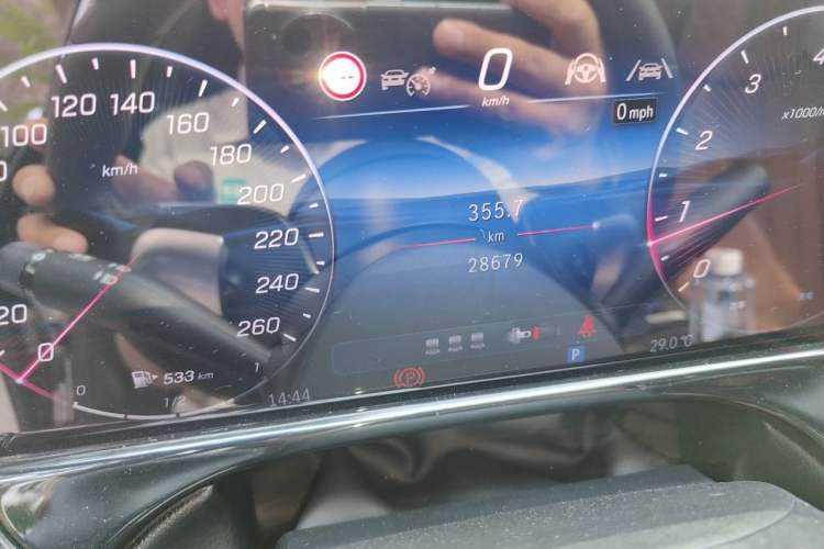 Used Mercedes-Benz E-Class 2024 E 300 L Luxury Model Odometer Close Up