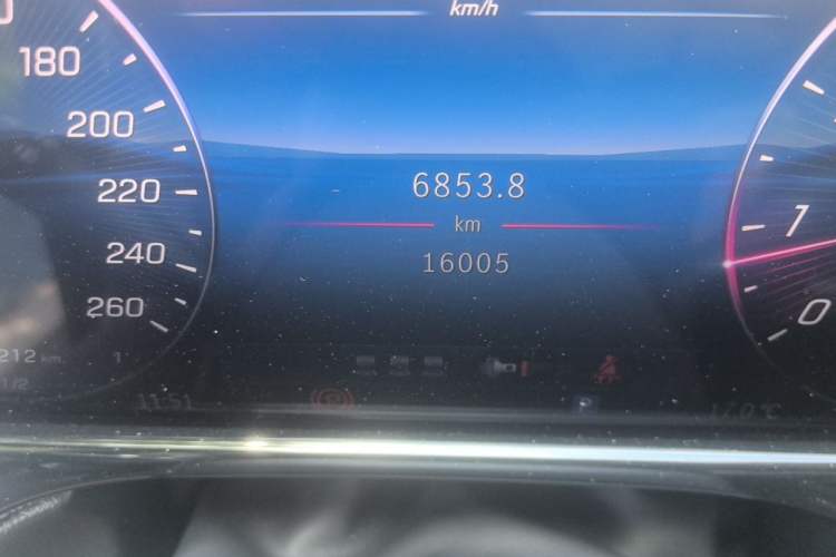 Used Mercedes-Benz E-Class 2024 E 300 L Luxury Model Odometer Close Up