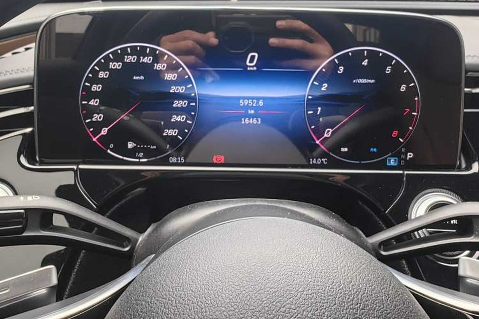 Used Mercedes-Benz E-Class 2024 E 300 L Luxury Model Odometer Close Up