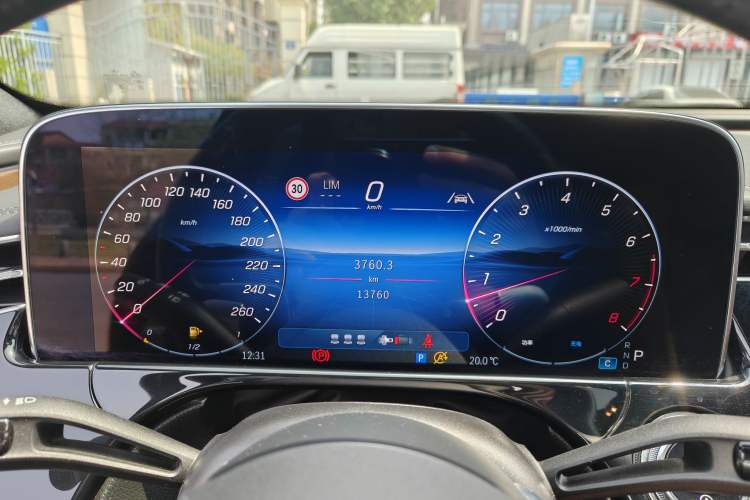 Used Mercedes-Benz E-Class 2024 E 300 L Luxury Model Odometer Close Up