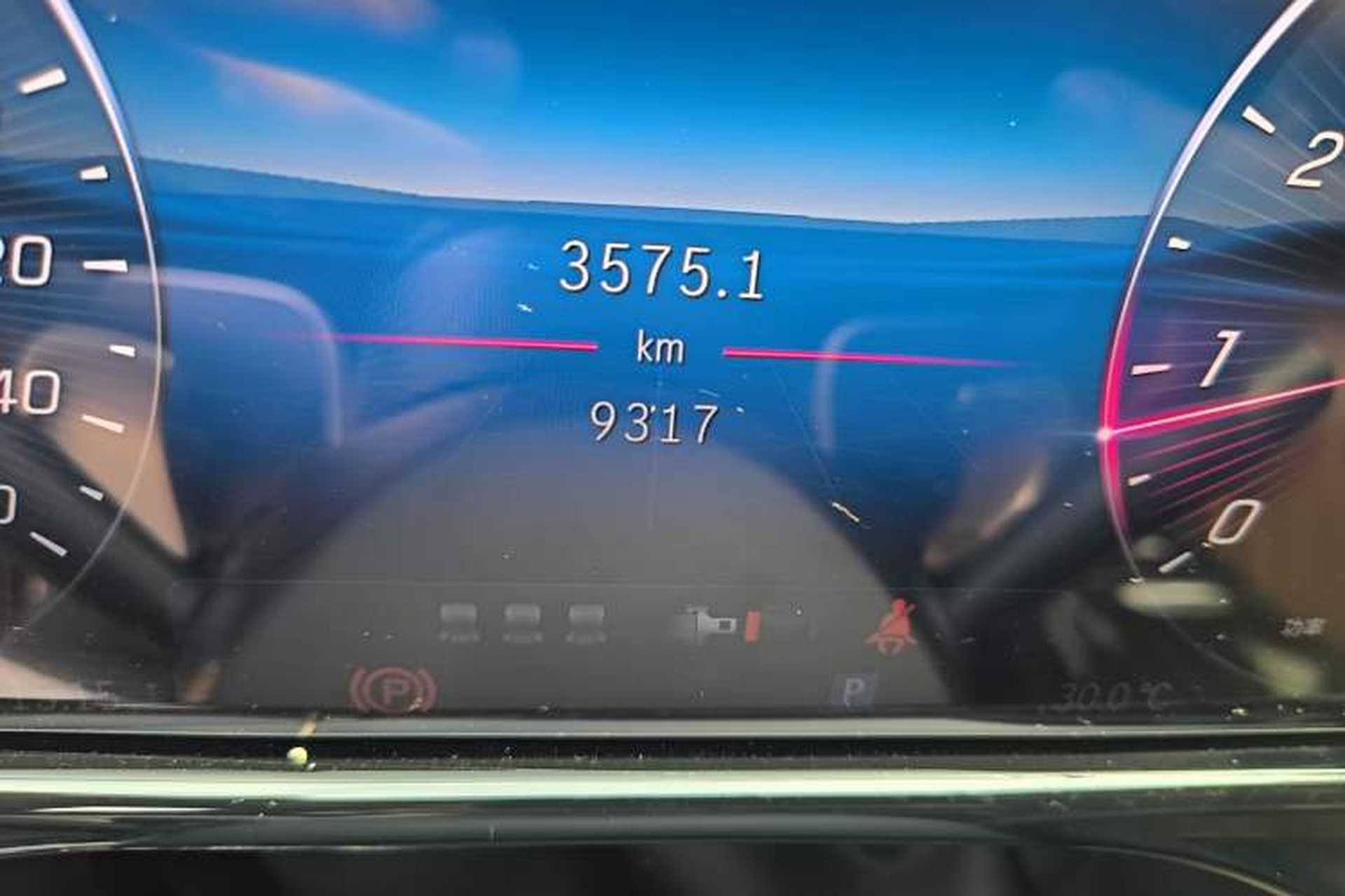Used Mercedes-Benz E-Class 2025 E 300 L Luxury Model Odometer Close Up