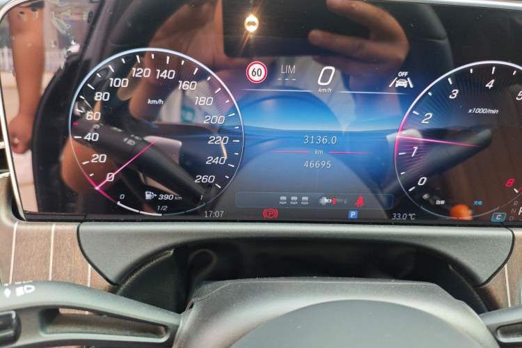 Used Mercedes-Benz E-Class 2025 E 300 L Stylish Model Odometer Close Up