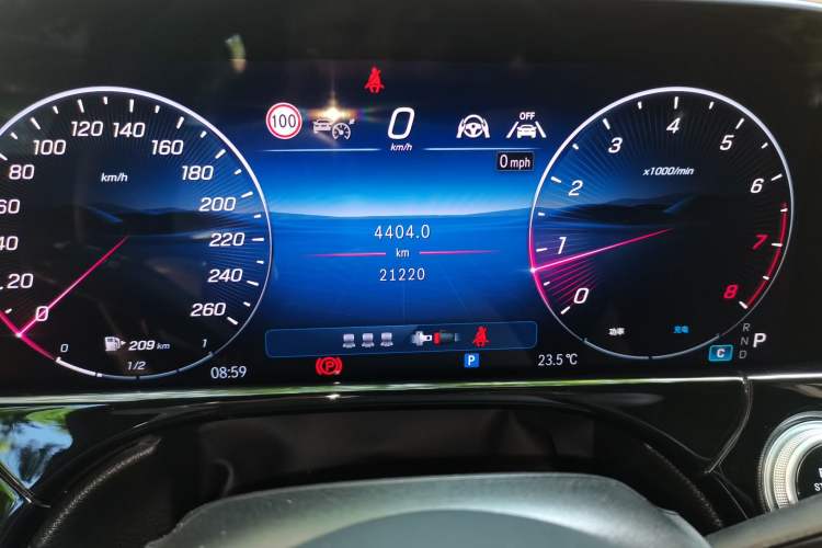 Used Mercedes-Benz E-Class 2025 E 300 L Luxury Model Odometer Close Up