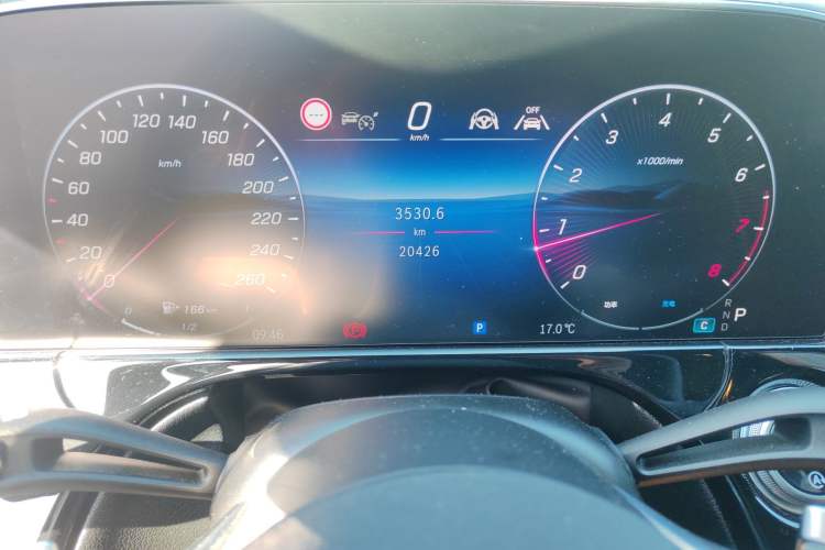 Used Mercedes-Benz E-Class 2025 E 300 L Luxury Model Odometer Close Up