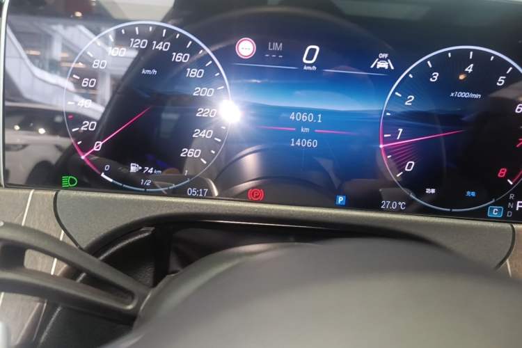 Used Mercedes-Benz E-Class 2025 E 300 L Stylish Model Odometer Close Up
