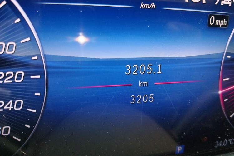 Used Mercedes-Benz E-Class  Odometer Close Up