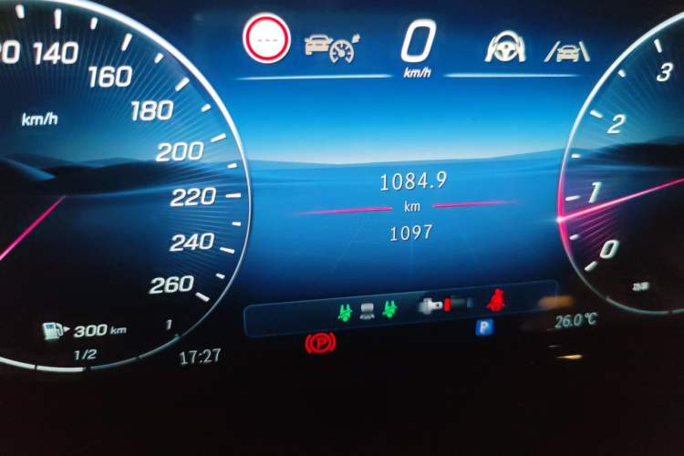Used Mercedes-Benz E-Class 2026 Model Facelifted E 300 L Prestige Version Odometer Close Up