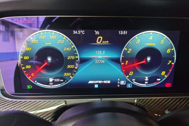 Used Mercedes-Benz E-Class AMG 2021 AMG E 63 S 4MATIC+ Odometer Close Up