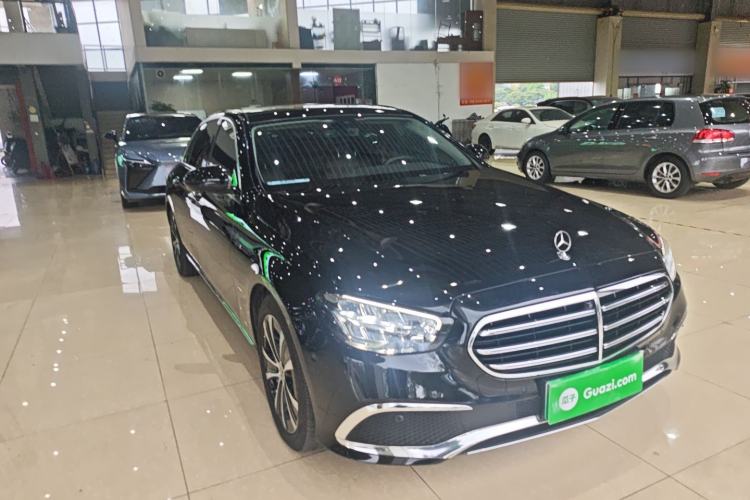 Used Mercedes-Benz E-Class New Energy 2021 E 350 e L Plug-in Hybrid Sedan Front Right 45 Deg
