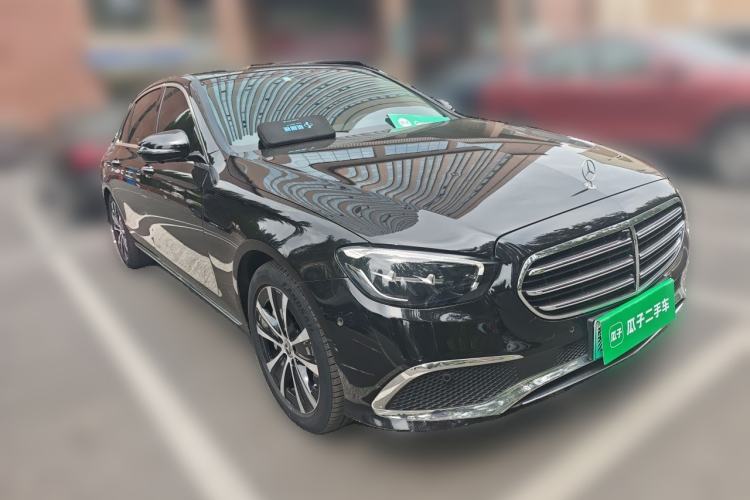 Used Mercedes-Benz E-Class New Energy 2021 E 350 e L Plug-in Hybrid Sedan Front Right 45 Deg
