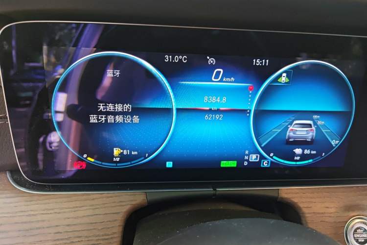 Used Mercedes-Benz E-Class New Energy 2021 E 350 e L Plug-in Hybrid Sedan Odometer Close Up