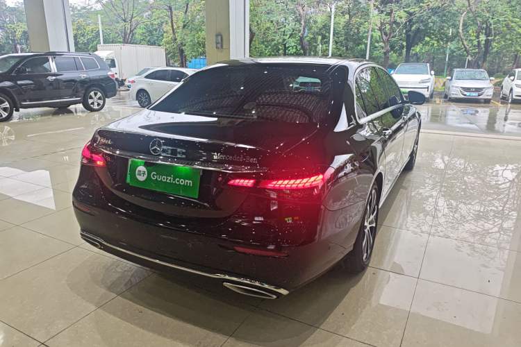 Used Mercedes-Benz E-Class New Energy 2021 E 350 e L Plug-in Hybrid Sedan Rear Right 45 Deg