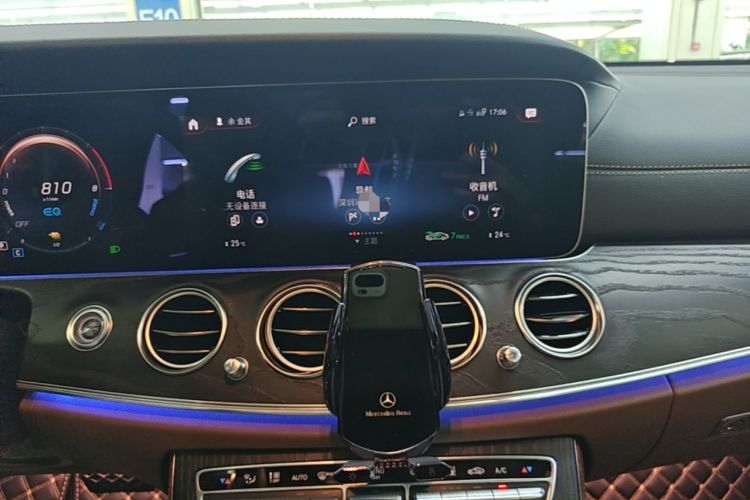 Used Mercedes-Benz E-Class New Energy 2022 Restyled E 350 e L Plug-in Hybrid Sports Sedan Audio And AC Panel