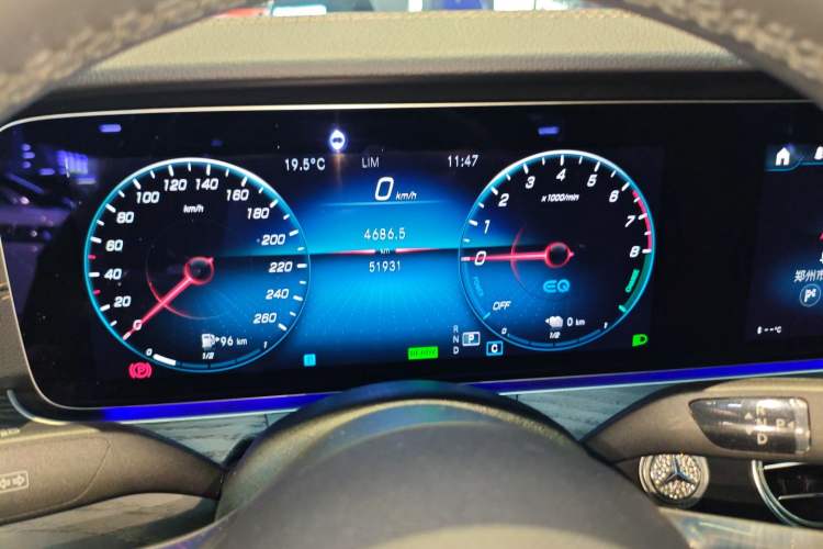 Used Mercedes-Benz E-Class New Energy 2022 Second Facelift E 350 e L Plug-in Hybrid Sports Sedan Instrument Cluster