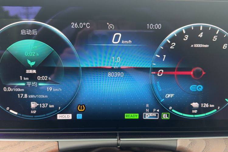 Used Mercedes-Benz E-Class New Energy 2022 Second Facelift E 350 e L Plug-in Hybrid Sedan Odometer Close Up