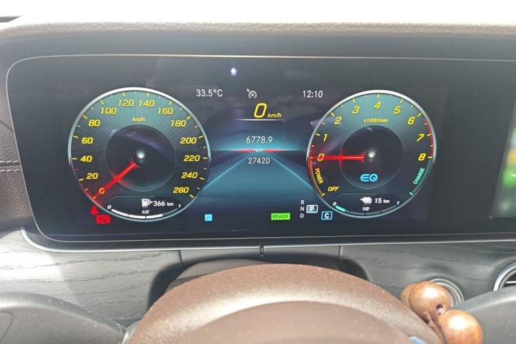 Used Mercedes-Benz E-Class New Energy 2022 Restyled E 350 e L Plug-in Hybrid Sedan Odometer Close Up