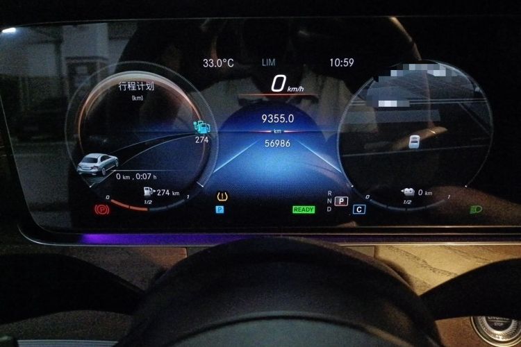 Used Mercedes-Benz E-Class New Energy 2022 Second Facelift E 350 e L Plug-in Hybrid Sedan Odometer Close Up