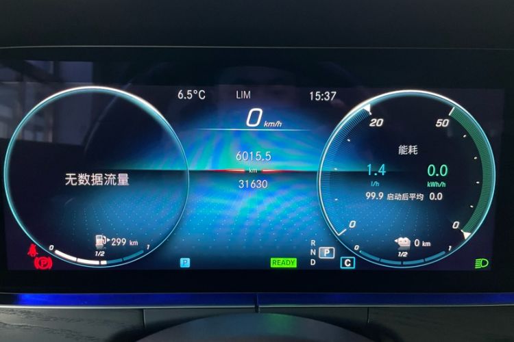 Used Mercedes-Benz E-Class New Energy 2022 Second Facelift E 350 e L Plug-in Hybrid Sedan Odometer Close Up