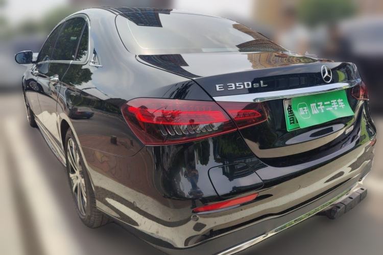 Used Mercedes-Benz E-Class New Energy 2022 Second Facelift E 350 e L Plug-in Hybrid Sports Sedan Rear Left 45 Deg